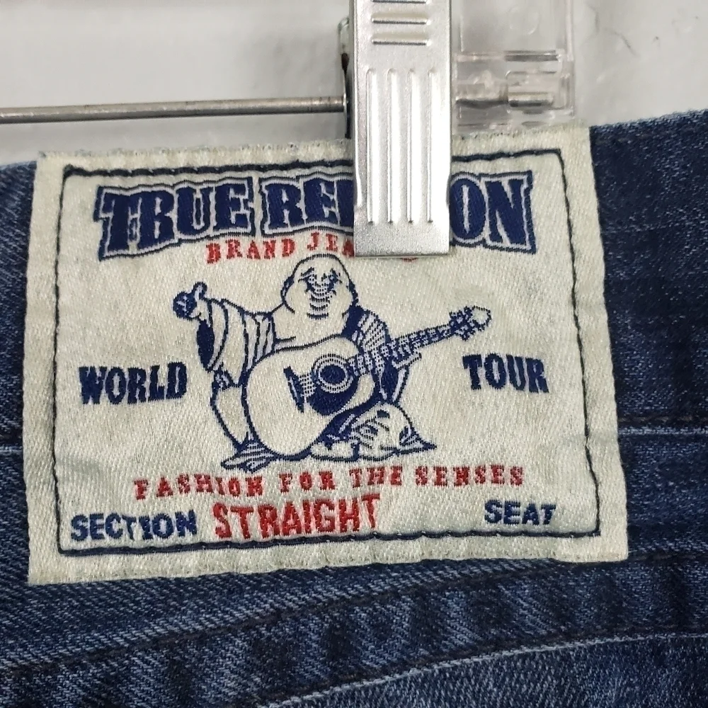 TRUE RELIGION Men's Jeans Straight Dark Wash Sz 34